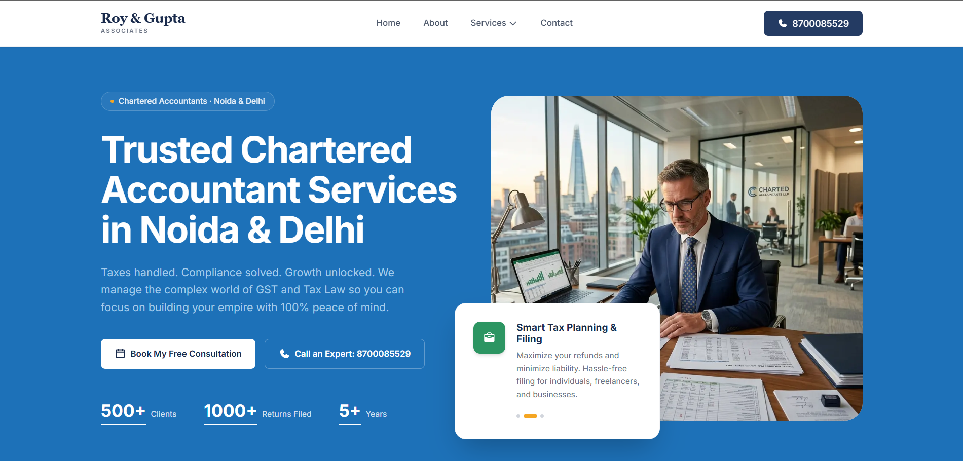 Roy & Gupta Associates Premium CA Advisory Platform